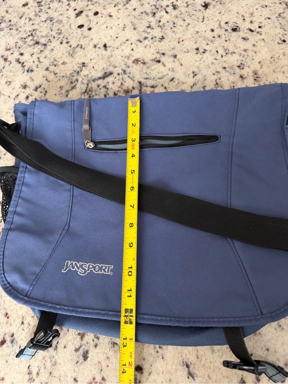 Jansport Navy Blue Men's Messenger Bag with Black Strap - Picture 6 of 8